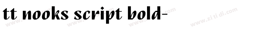 tt nooks script bold字体转换